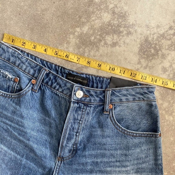 House of Harlow 1960 High Rise Mom Midi Jean Shorts Women Size 26 New‎ - Picture 2 of 13